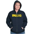 thumbnail image 3 of Kansas Heartland Cute Midland Pride Unisex Fleece Graphic Zip Up Hoodie Brisco Brands 4X, 3 of 5