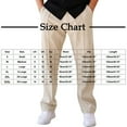 thumbnail image 3 of BXINGOHAI Mens Striped Sweatpants Baggy Wide Leg Casual Pants Loose fit with Elastic Waist and Pockets Beige,3XL, 3 of 3
