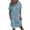 67 Light Blue, variant on Jzuxvd Cotton Linen Dresses for Women 2024 3/4 Sleeve Casual Midi Dress Flowy Gauze Shift Dress Vacation Beach Dress Spring Summer Black 3XL