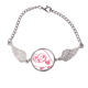 thumbnail image 1 of En forma de corazon de risa Bird proteger animales Pulsera pulsera pulsera alas de ángel pulsera, 1 of 3