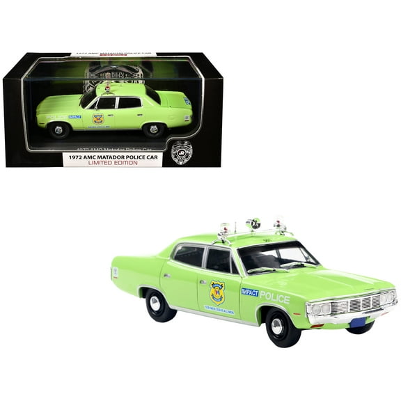 1972 AMC Matador Police Car "Cleveland Police Department" Light Green 1/43 Diecast Model Car by Iconic Replicas