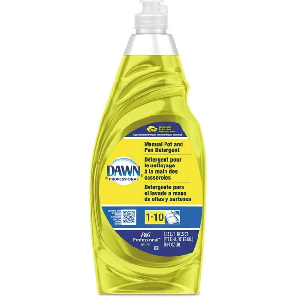 Dawn Professional Dish Detergent, 38 oz. Bottle, Liquid, Lemon Scent, 1