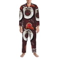 thumbnail image 3 of Fotbe A Cup Of Black Coffee On A Saucer Pattern Long Sleeve Pajama Set for Men,Sleepwear Set,2-piece Loungewear Set,Soft PJs Comfy Nightwear with Pockets-Small, 3 of 7