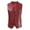 Wine, variant on Fozruso Mens Slim Fit Leather Vest PU Leather Vest Single Vest