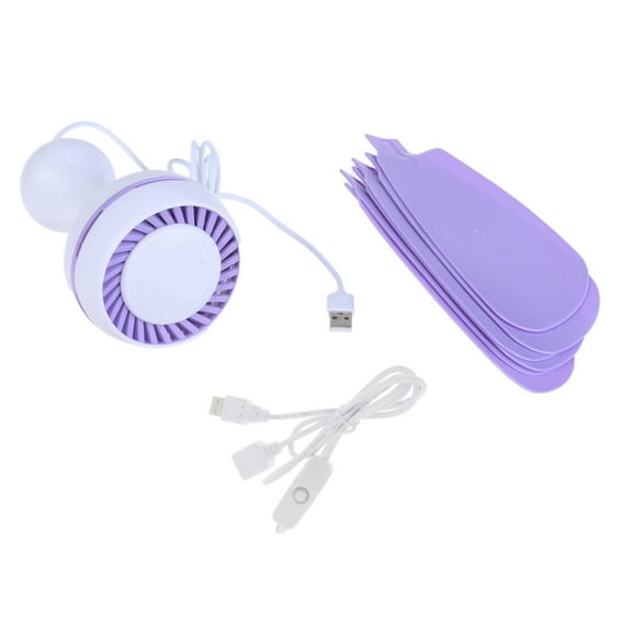 Mini USB Ceiling Fan 17Inch Hanging Fan For Camping Tent Outdoor Gazebo Quiet With Long Cord
