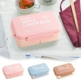 thumbnail image 1 of Boîte à Lunch Bento 1000ml / Récipient de Stockage Alimentaire Micro-Ondable Étanche pour Préparation de Repas Adultes / Plastique multi-Compartiments Léger Portable / 1 Pce / 8.27x5.51x2.56 Po / Options Rose Bleu Marron, 1 of 6