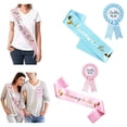 thumbnail image 2 of Baby Shower Maternity Sash Belly Belt Mommy to Be Sash Daddy to Be Button Pin, 2 of 17