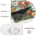 thumbnail image 5 of Spring Flower Large Area Rugs 6x9 ft Red Pink Orange Floral Leaves Natural Washable Rug Non Slip Indoor Carpet Absorbent Floor Mat for Living Room Bedroom Dining Room, 5 of 9