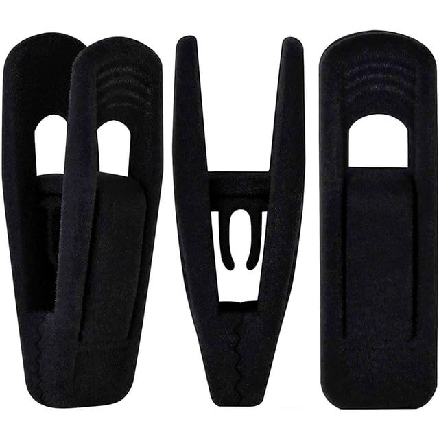 Tofiigrem Clips Para Perchas De Terciopelo Negro 20 Piezas Clips De Terciopelo Antideslizantes Para Traje Pantalón Percha Para Faldas Clips Para Dedos Fuertes Perfectos Para Perchas Flocados Finas