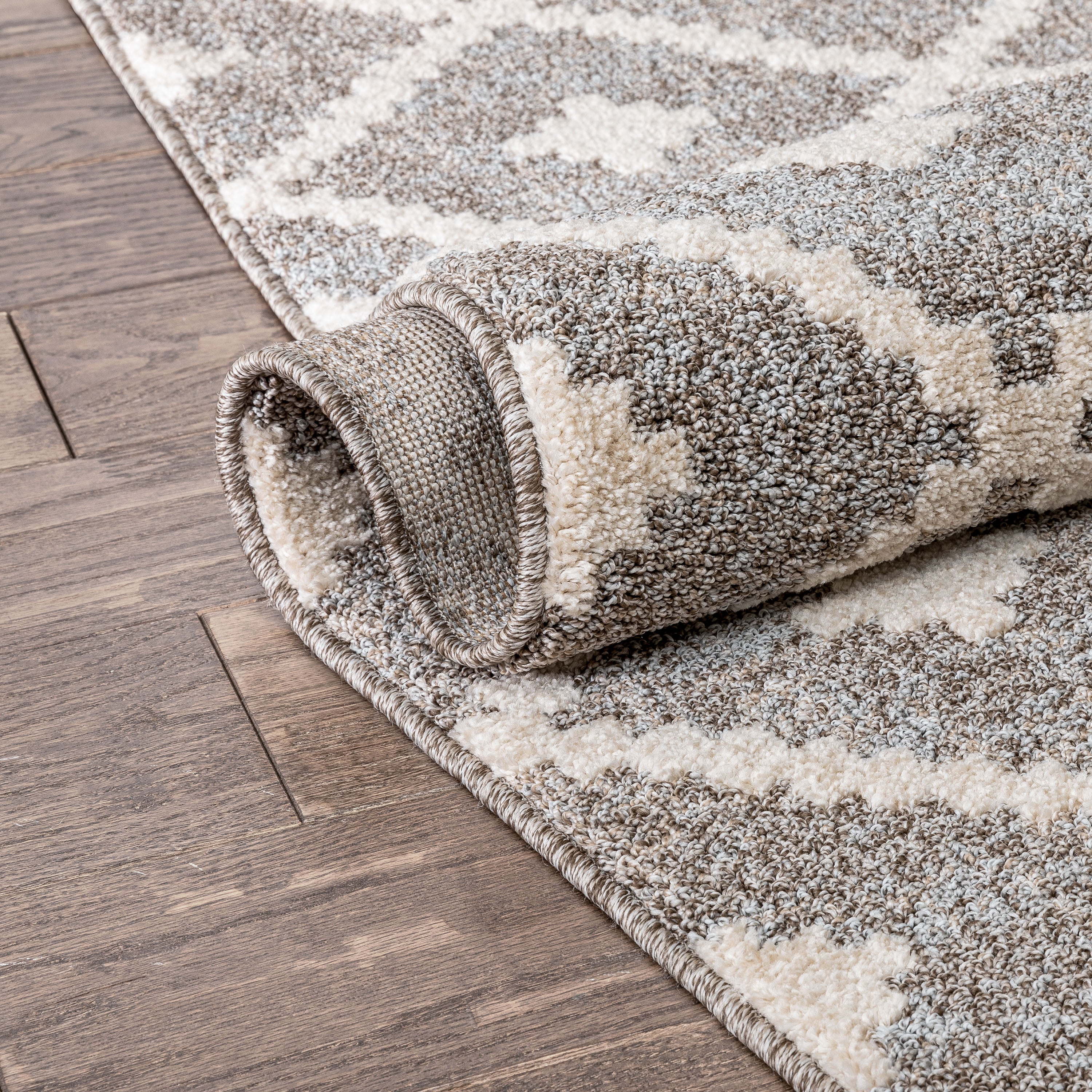 Well Woven Harlow Ailey Moroccan Lattice Trellis Ivory 5'3" x 7'3" Area Rug