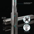 thumbnail image 3 of 1pc Right Hand Thread Tap HSS Machine Plug Tap Metric Screw Tap Drill Thread Tool M2 M3 M4 M6 M7 M8 M10 M12 M14 Hand Tools M8x0.75, 3 of 5