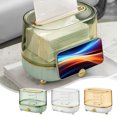 thumbnail image 1 of kkbbma Savings 3 Pack Desktop Tissue Box,Desktop Tissue Box Tissue Container Plastic Tissue Stand Tissue Box Spring Tissue Stand Napkin Container Visible Tissue Stand, 1 of 9