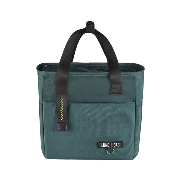 Large Capability Insulated Lunch Bag - Reusable Green Lunch Bag For Women Men Lunch Package Bag