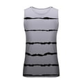 thumbnail image 4 of Penkiiy Men's Stripe Print Sleeveless Vest Crewneck Casual Tank Top M Dark Gray, 4 of 4