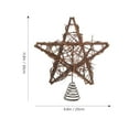 thumbnail image 6 of Christmas Rattan Star Tree Topper with Spring Support - Festive Holiday Xmas Tree Decoration Ornament, 6 of 7