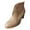 Khaki, variant on Leozcaa Women's High Chunky Heel Chelsea Ankle Boots Slip On Elastic Fall Heeled Leather Short Booties