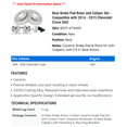 thumbnail image 2 of Rear Brake Pad Rotor and Caliper Set - Compatible with 2014 - 2015 Chevy Cruze GAS, 2 of 2