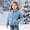 Blue, variant on DJDLJWCJ Toddler Girls Fleece Lined Jacket Winter Warm Zip Up Jacket Cute Solid Color Thicken Long Sleeve Coat Gray Size 12Months