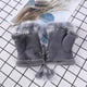 thumbnail image 4 of Guantes de medio dedo de piel de conejo, moda para mujer, otoño e invierno, guantes de medio dedo para estudiantes, para escribir en la computadora, 4 of 6