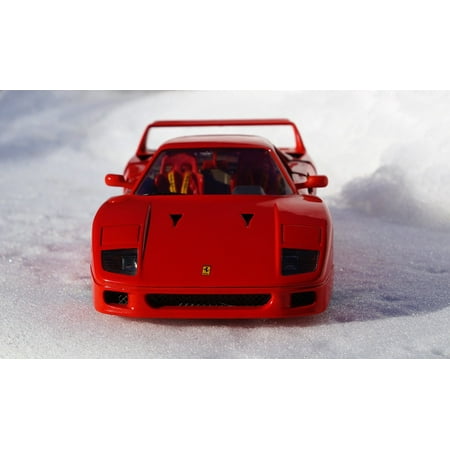 - LAMINATED POSTER Model Red Auto Toys Ferrari Sports Car Model Car Poster Print 24 x 36