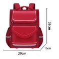 thumbnail image 3 of UJNDER British Style Casual Backpack for Primary Students Lightweight Daypack for Boys and Girls with Classic Design Boys School Backpack,01_Red,Large, 3 of 4