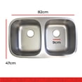 thumbnail image 3 of Tarja Doble de Submontar CNX para Cocina Acero Inoxidable, 3 of 4
