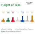 thumbnail image 2 of Camisetas de goma de golf XMwangzi 35-78 mm, 5 colores para practicar, 2 of 8