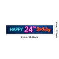 thumbnail image 4 of Neon Style Happy 24th Birthday Banner Backdrop Background Party Decoration Photography Props Birthday Party Supplies Photo Booth Decorations, 4 of 7