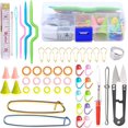 thumbnail image 1 of 56Pcs Knitting Tools Accessories,Knitting and Crochet Accessories Basic Sewing Knitting Tools Set with Case for Beginners, 1 of 4