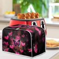 thumbnail image 4 of UNICEU Valentine's Day Toaster Dust Cover Protector Compatible with 2 Slice Butterfly Heart Print Heat-Resistant Dust Protection Anti-scratch Home Kitchen Decor, 4 of 7