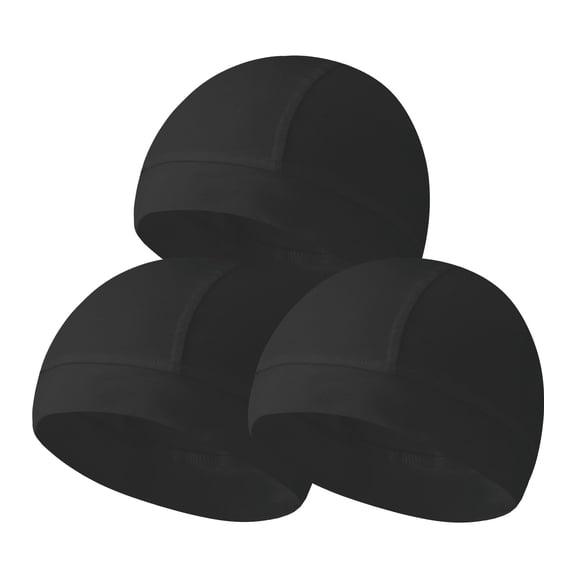 3 Pieces Cotton Skull Caps for Men Women Beanie Chemo Headwear Riding Helmet Liner Running Sleeping Hats
