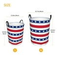 thumbnail image 5 of Balery American Patriotic Stars And Stripes Round Laundry Basket with Handles Waterproof Freestanding Laundry Hamper for Clothes Toys in the Dorm and Family-Medium, 5 of 8