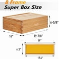thumbnail image 6 of POLLIBEE Beehive- 8 Frame Bee Hive Starter kit, Beeswax Coated Hive for Bee Keeper, Langstroth Bee Hives Include 2 Deep and 1 Medium Bee Box with Bee Frames and Foundation(Unassembled), 6 of 14