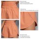 thumbnail image 5 of Pantalones cortos deportivos para mujer, pantalones cortos de entrenamiento elásticos informales sueltos de talle alto para primavera y verano, naranja XL, 5 of 6