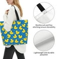 thumbnail image 3 of Pofeuu Rubber Duck Print Reusable Grocery Bags - Washable, Foldable, Packable Tote, Large Handles, Heavy Duty, Zippered Top Pouch, 3 of 8
