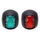 thumbnail image 1 of Luz LED de señal para yate y barco marino, lámpara de arco de navegación, luz roja y verde para tablero de barco, CC de 12V a 24V, 3W, color negro, 2 uds., 1 of 10