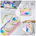 thumbnail image 4 of FJLBDE Case for Samsung Galaxy Tab S6 Lite 10.4 Inch 2024/2022/2020 with 360 Kickstand, Shoulder Strap Carrying Protective Cover, Multicolor Pink, 4 of 6
