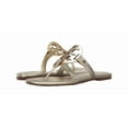 thumbnail image 2 of Tory Burch Women's Miller Metallic Veg Leather Spark Gold Sandal - 9M, 2 of 2