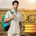 thumbnail image 5 of liyiyiyia Men's Button Short Sleeve Shirts for Fishing Hiking Outdoor Workwear Outdoor Quick Dry Sun Protection Button Work Shirt Casual Tops, 5 of 7