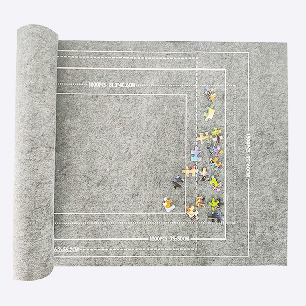 Bangcool Puzzle Roll Up Mat Universal Up To 1 500 Pieces Jigsaw Storage Pad Puzzle Pad Gray