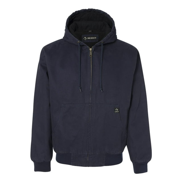 DRI DUCK Veste à Capuchon Cheyenne en Toile Boulder avec Doublure Matelassée en Tricot, L