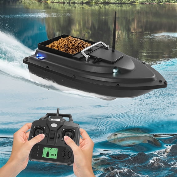 Fishing Bait Boat with GPS, LED Screen, 4.4lbs Load Capacity, 1968.5ft Range, Remote Control Fishing Drone for Lake & Reservoir
