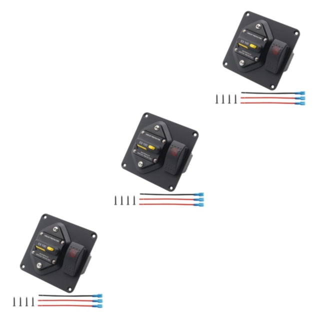 Maytalsory Circuit Breaker With Boat Rocker Switch ON-OFF Switch Panel Switch Circuit 100A 3Set