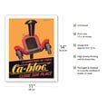 thumbnail image 2 of Ca-bloc Automotive Brakes - Vintage French Advertising Poster by Leonetto Cappiello c.1931 - Fine Art Matte Paper Print (Unframed) 11x14in, 2 of 4