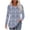 Blue, variant on Quinlirra Blouses for Women Business Casual Plus Size Women's Casual Fashion Pullover Pleated Round Neck Printed Long Sleeved Shirt