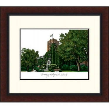 Campusimages MI982LR University of Michigan Legacy Alumnus Framed Lithograph