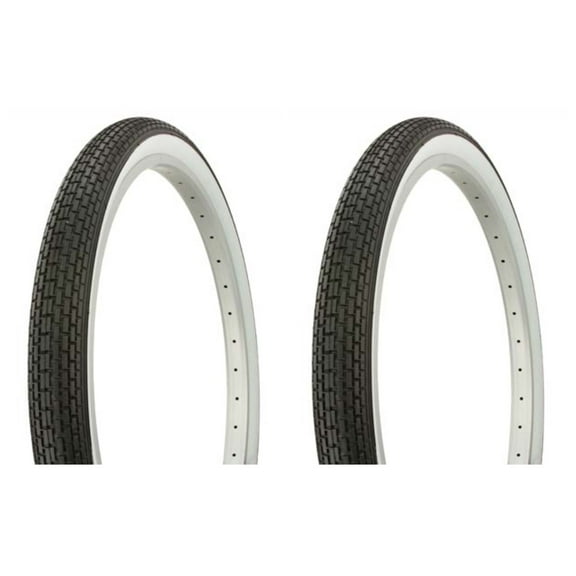 Lowrider Cruiser Bike Tire 26" x 2.125", Black and White