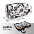 thumbnail image 4 of Goofa Beach Printed Toiletry Bag with Handle,Large Capacity Travel Makeup Cosmetic Bag for Women, Carry on Airport Airline Compliant Bag, 4 of 9