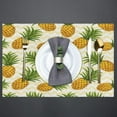 thumbnail image 2 of Pineapple Stripes Placemats Set of 4 Rectangle Table Mats Washable Heat-Resistant Place Mat for Kitchen Dining Table Decor Indoor Outdoor, 2 of 5