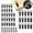 Black, variant on 60Pcs D Ring Picture Hanging Hooks Kit, 2 Sizes 40 Single Hole & 20 Double Hole Picture Hangers with Mounting Screws for Frames Canvas Artwork Paintings. Silver